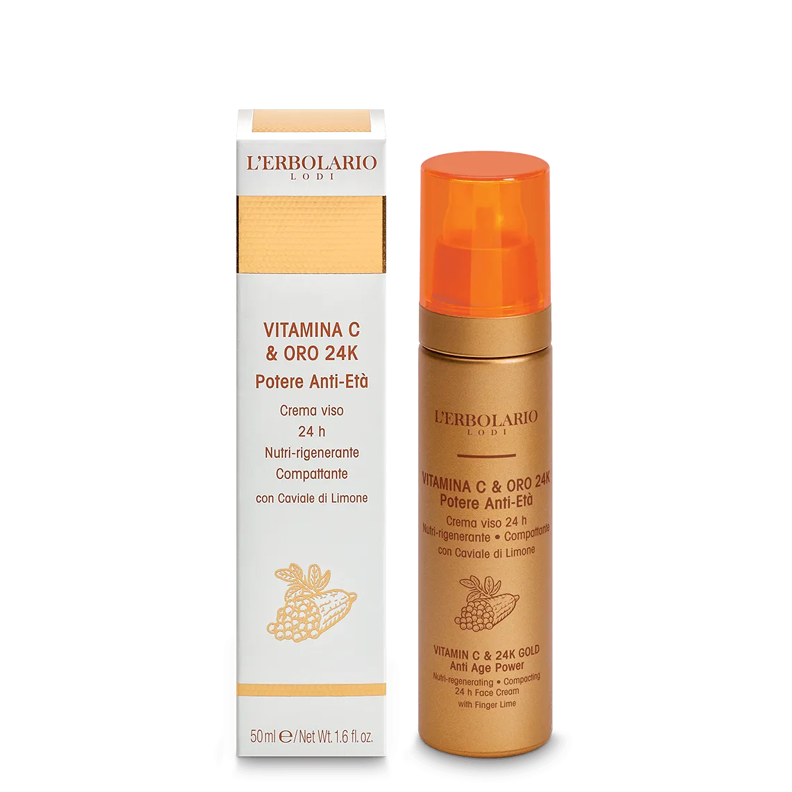 VITAMINA C & ORO 24K Crema Viso 50 ml – L’ERBOLARIO
