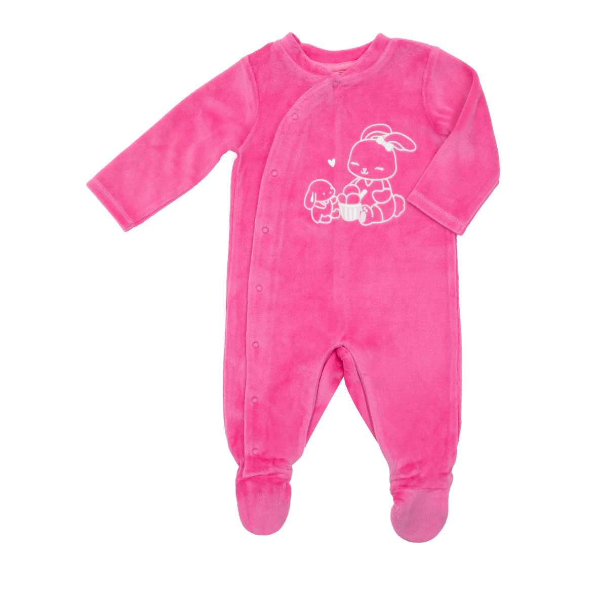 Tutina ciniglia bimba rosa stampata