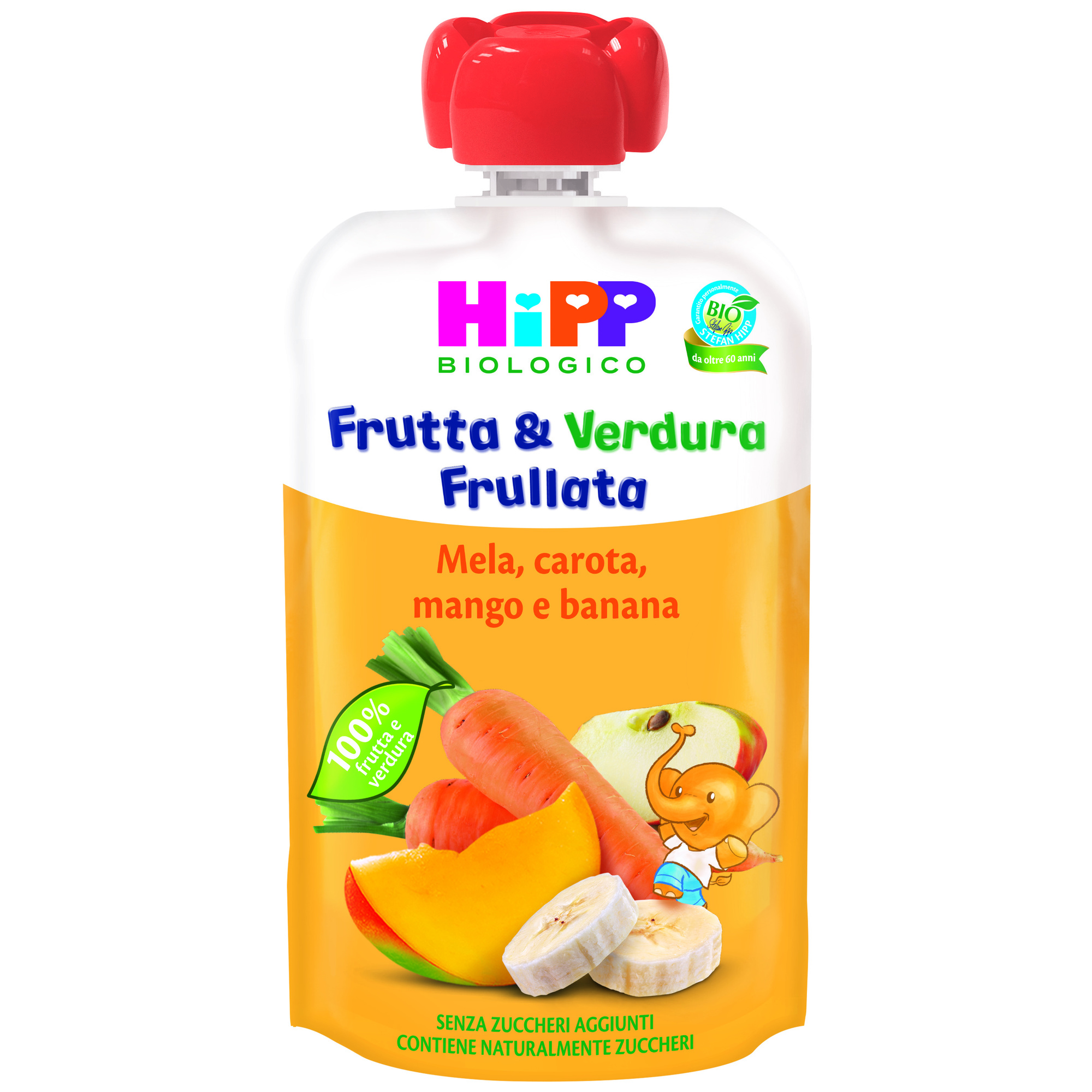 Frutta & verdura frullata mela carota mango banana 90g – hipp